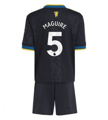 Manchester United Harry Maguire #5 Tredjetrøje Børn 2025-26 Kortærmet (+ Korte bukser)
